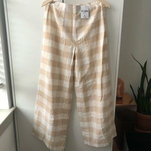 NWT Wide Leg Plaid Pants